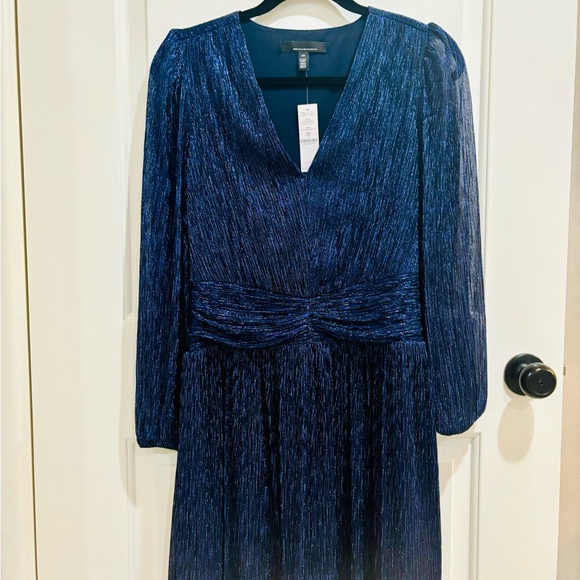 White House Black Market Navy sparkle dress new with tags - Picture 5 of 10